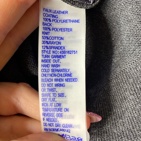 PETER NYGARD Textured Faux Leather Mixed Media Jacket - Picture 12 of 12